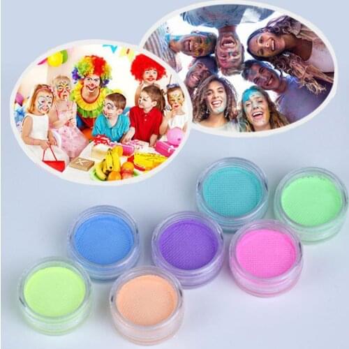 7 Colors 10g Chalk Fluorescent Color Night Washable Body Paint Water-soluble Face Color Eyeliner Beauty Palette Eyeliner Glow