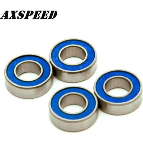 AXSPEED 4 pcs 6*12*4mm Blue Rubber Sealing Ball Bearing for HSP Sakura XI D3 D4 RC Car