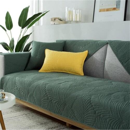 Nordic Simple Banana leaf pattern Sofa cover Pure Cotton Fabric sofa cushion Non-slip Pet mat Four Seasons Universal Sofa Cover