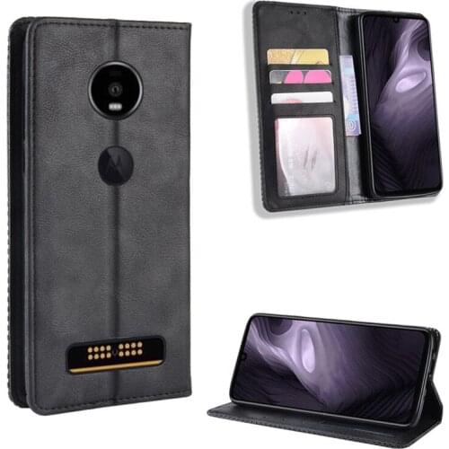 Flip Cover For Motorola Moto Z4 Play Case Wallet Card Stand Magnetic Cover For Moto Z4 Play Phone Cases