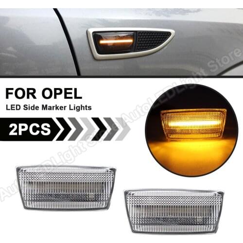 For Opel Adam Astra H J Corsa D E Insignia A Meriva B Zafira B Chevy Aveo Cruze Vectra LED Side Marker Turn Signal Light Lamp