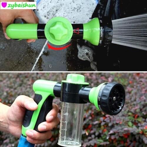 Washing tool car wash soap 8 in 1 water spray gun dispenser garden watering nozzle car wash tool for Porsche Jeep Mini
