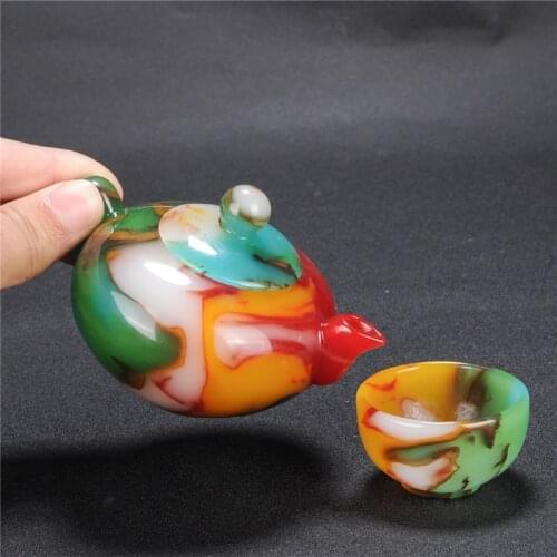 Fine jewelry Asia Natural colorful Fashion Temperament Jewelry Gems Accessories teapot with cup Gifts Wholesale