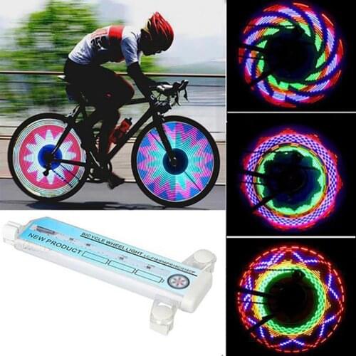 Colorful 32 LED Bike Bicycle Light 32 Pattern Cycling Tire Spokes Decor Lamp Outdoor Lamp for Bicycle Tire Wheel Accessories