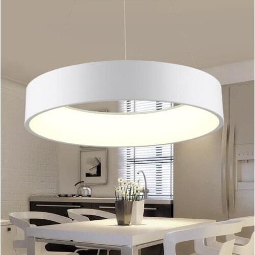Round Aluminum Modern led Pendant light for living room bedroom dining office Pendant lamp lamparas de techo colgante moderna