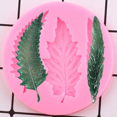 Leaf Silicone Mold Leaves Cupcake Topper Fondant Cake Decorating Tools Chocolate Gumpaste Moulds Candy Mould Polymer Clay Molds