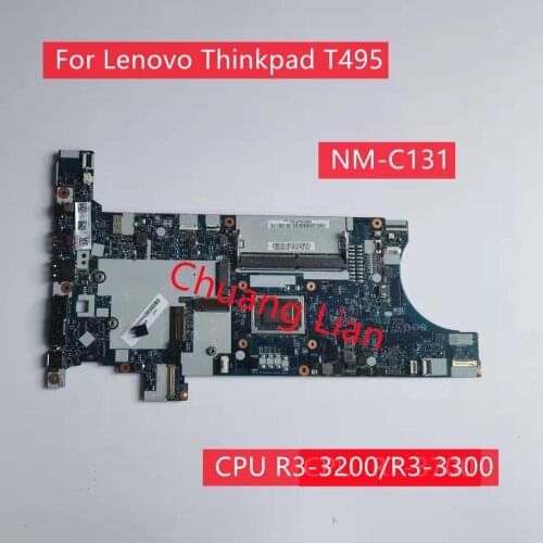 NM-C131 For Lenovo Thinkpad T495 Laptop motherboard With CPU Ryzen R3-3200/R3-3300 8GB-RAM DDR4 100% Fully Tested