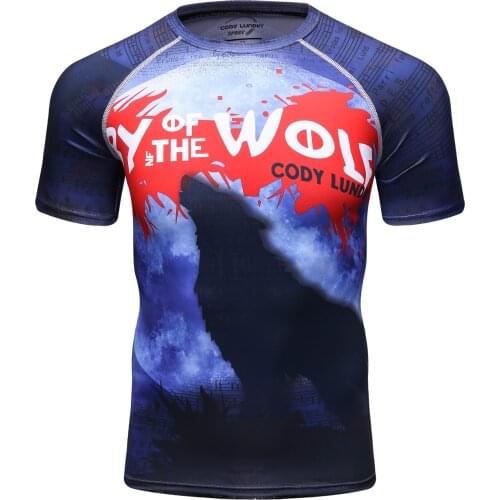 2020 New High Quality Mens Short Sleeve Rash Guard Compress T-Shirt Men Rashguard