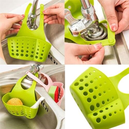 Random Color Sink Shelf Soap Sponge Drain Rack Bathroom Holder Kitchen Storage Suction Cup Organizer cosas de cocina