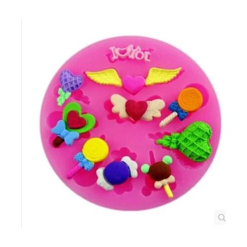 Heart wings modelling fondant Cake decoration mold heart soap mold 100% food grade raw material No.F8003