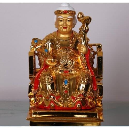 Shenzhen gold plating resin statues painted crafts ornaments wholesale Tu Depo