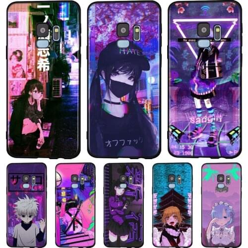 Vaporwave Glitch Anime Silicone Case For Samsung Galaxy A9 A8 A7 A6 A6S A8S Plus A5 A3 Star 2018 2017 2016 Phone Case