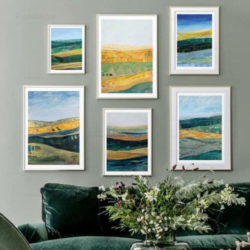 Modern Abstract Landscape Wall Art Canvas Painting Nordic Poster and Print Picture for Living Room Bedroom Home Decoration