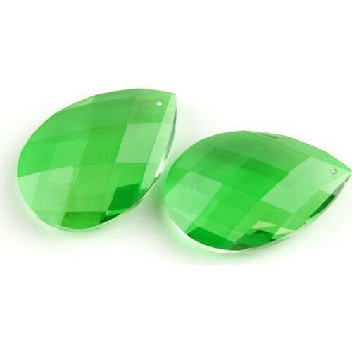 38mm/50mm Dark Green Tear Drop Glass Crystal DIY Pendant Chandelier Jewelry Lighting Part For Decoration