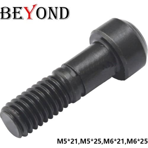 BEYOND 10pcs Big Head Screw M5 M6 M5*21 M5*25 M6*21 M6*25 Repair Machine CNC Lathe Turning Tool Holder Accessories