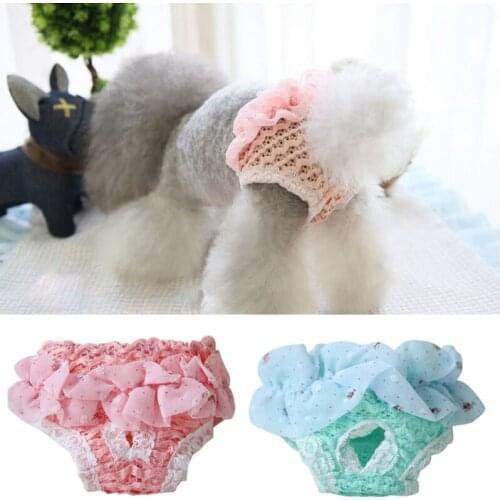 Female Dog Physiological Sanitary Pants For Pet Bitch Dog Underwear Panties Diapers For Big dogs Lace Jumpsuit For Dog
