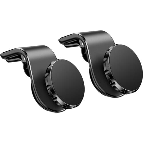2pcs Aromatherapy Fixed Stable Car Air Vent Phone Holder 360 Degree Rotation Clip On Magnetic Non Slip Interior Accessories