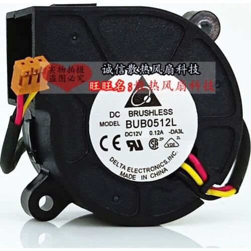 Delta Electronics BUB0512L DA3L DC 12V 0.12A 50x50x25mm 3-wire Server Cooling Fan
