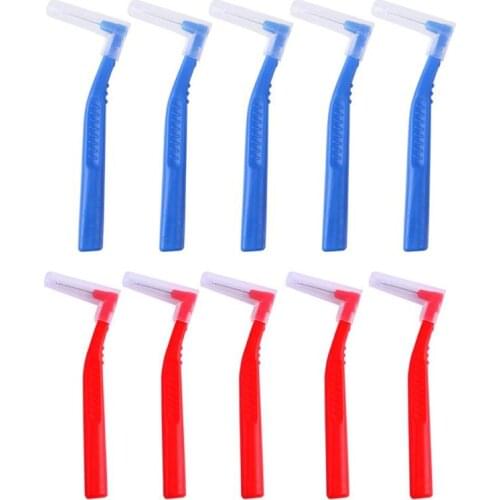 5pcs L Shape Interdental Brushes Oral Care Teeth Dental Floss Tooth Pick Toothpick Interdental Brush