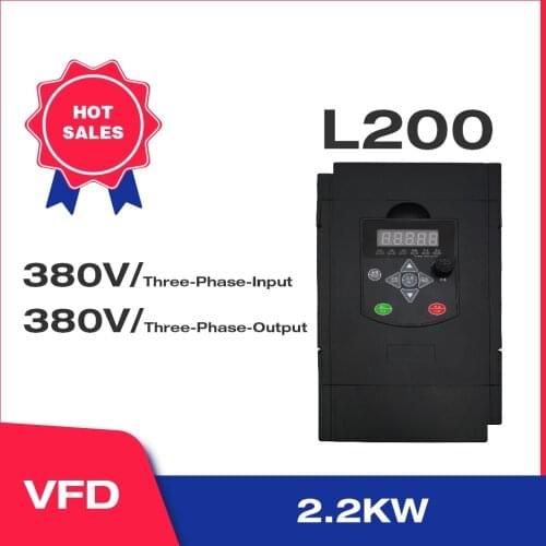 Angisy 2.2KW 380V 3-Phases Input And 380V 3-Phases Output Frequency Converter 50HZ to 60HZ L200