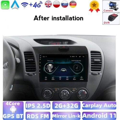 9" WiFi 2din Android 1G+16G Car Radio Multimedia Video Player Navigation GPS For Kia K3 Cerato Forte 2013-2017 3 YD Tuner