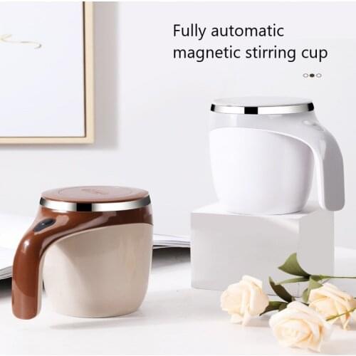 380ml Automatic Stirring Mug Coffee Milk Mixing Mug Stainless Steel Thermal Cup Electric Lazy Magnetized Insulated Smart Cup 1Pc