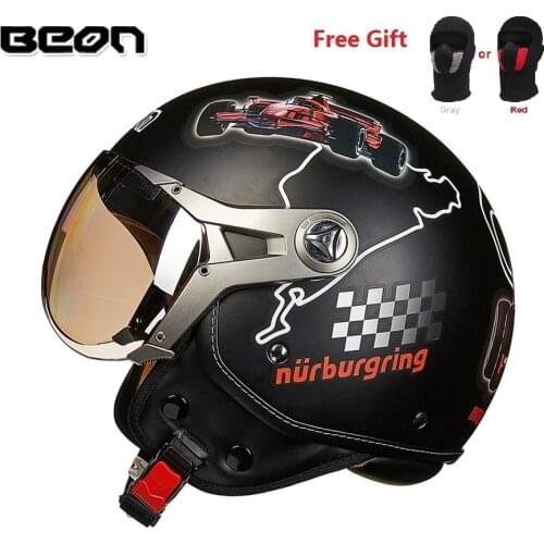 Free shipping 1pcs DOT 3/4 Open Face Helmet Motorcycle Cruiser Scooter Cafe Racer Retro Vintage Casco Motorcycle Helmet