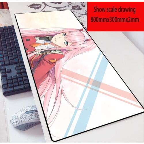 Large XL Darling In The FranXX Mouse Pad 80x30cm Non-Skid Anime Sexy Girl Otaku Mousepad Laptop Notebook Keyboard Mat Gaming Pad