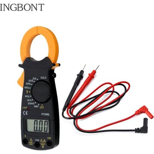 DT-3266F Digital Amper Clamp Meter Multimeter NCV Current Clamp Pincers Voltmeter Ammeter 600A AC/DC Ohm Current Voltage Tester