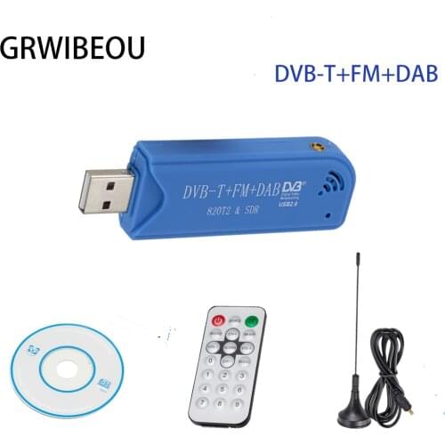 DVB-T USB2.0 Radio Software Support SDR+DAB+FM DVB-T RTL2832U+R820T2 Digital TV DVB-T Receiver Stick Technology