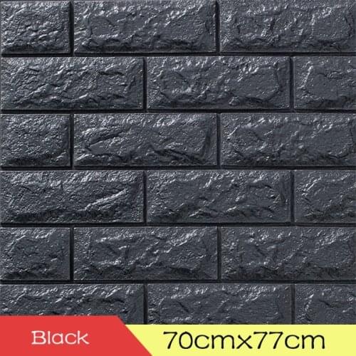 Hot sale PE Foam 3D Wallpaper DIY Wall Stickers Wall Decor Embossed Brick Stone Wallpaper Room House 70X77 cm Poster
