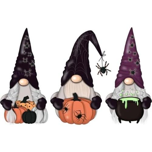 3Pcs Halloween Gnomes Metal Dies For Card Making New For 2021 DIY Embossing Metal Stencil Decorative Dies Cutter
