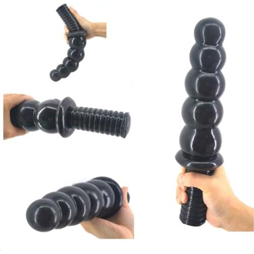 Huge Dildo 5 Balls Anal Vagina Long Insert Dildo Large Handle Plug Silicone Big Penis Unisex Gay Sex Toy For Woman Sex shop