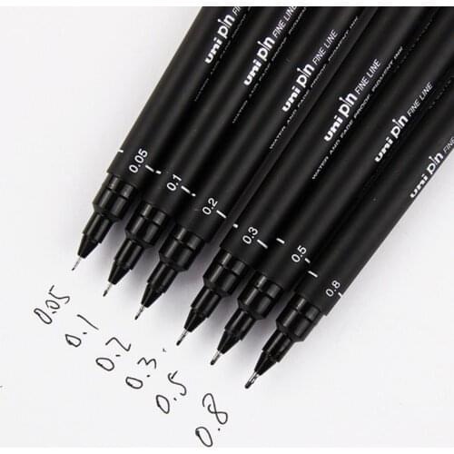 1 Pcs Fineliner Drawing Pen 005 01 02 03 05 08 Waterproof Anime Comic Pen Not Blooming Durable Art Markers