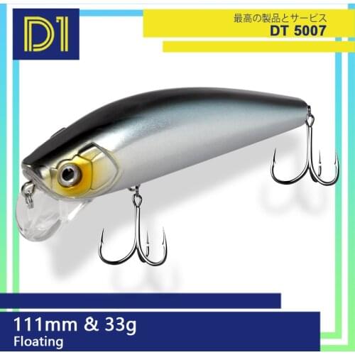 D1best price fishing minnow super-floating Longines Wakey Boo fat lure 111mm 33g wake bait sea bass fake hard fishing pesca isca