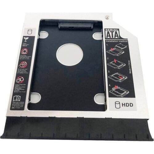 SATA 2nd Hard Drive SSD HDD Module Caddy Adapter for Toshiba C55-B5270 C55-B5350 CD-ROM DVD With Bezel Faceplate