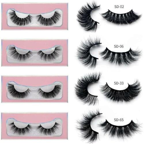 Thick Cross False Eyelashes 1 Pair of Styles Magnetic Eyelashes 3D Mink False Lashes Magnetic Natural Mink Hair Strip Lashes