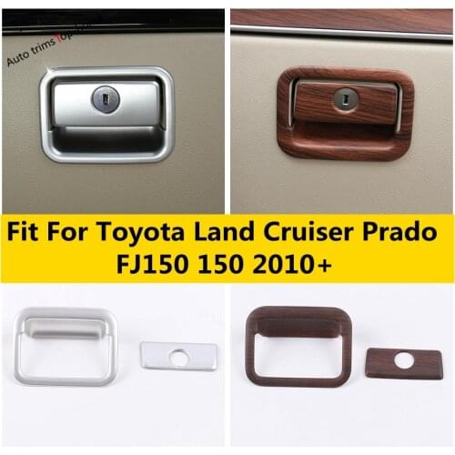 Wood Grain / Matte Interior For Toyota Land Cruiser Prado FJ150 150 2010-2020 Glove Storage Box Handle Cover Trim Accessories