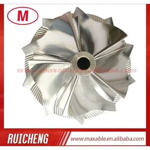 RHF55 52.00/68.00mm 5+5 blades high performance turbocharger billet/milling/aluminum 2618 compressor wheel