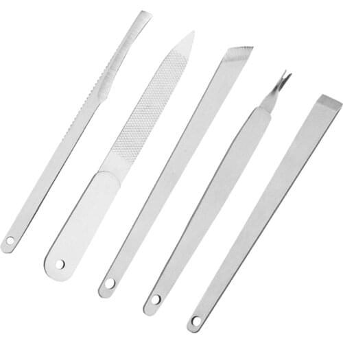 1pc Black Silver Manicure Tools Set Feet Toenail Scraper Knife Dead Skin Remover Pedicure Nail Ingrown Cuticle Pusher Foot Care