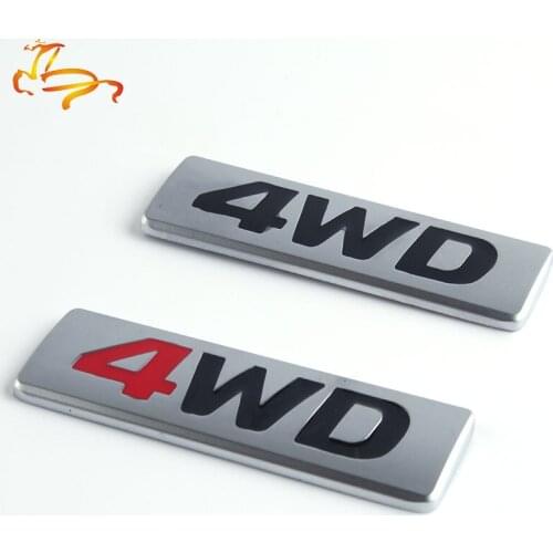 3D Chrome Metal Sticker Car Styling 4WD Emblem 4X4 Badge Decal For Honda CRV Accord Civic Suzuki Grand Vitara Swift SX4 SUV Rear