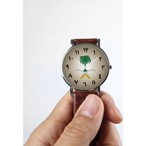 Relogio Individual Saudi Arabian Watch MenS Wrist Luxury Crocodile Pattern Leather Strap Quartz Movement