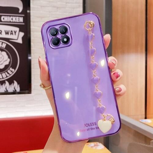 Bling Heart Bracelet Wristband Phone Case For Samsung Galaxy S10 Plus S20 FE S9 Note 10 20 Ultra M51 M31 M11 S21 Ultra bag Cover