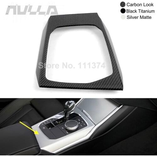 For BMW 3 Series G20 2019 2020 Carbon Chrome Car Interior Control Gear Box Shift Panel Decoration Frame Cover Trim Accessories