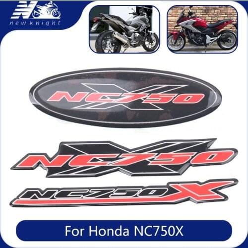 For Honda NC750X NC 750X Motorcycle Trunk Luggage Aluminum Case Panel 3D Stickers Decal Protector Fairing Emblem Badge Logo