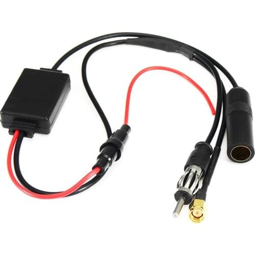 FM/AM DAB + Antenna Aerial Splitter Adapter Cable SMB converter Car Radio Active