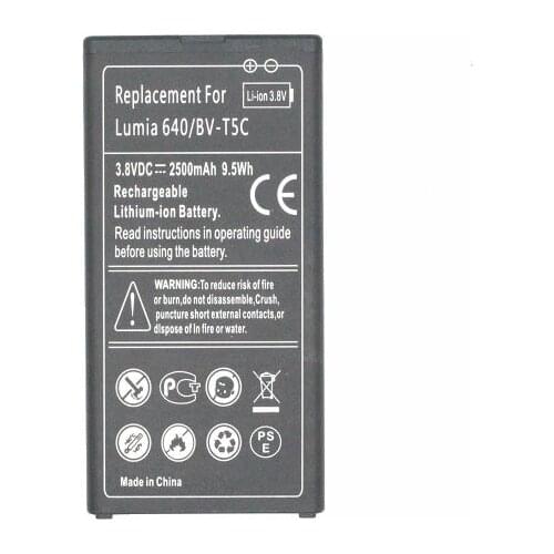 ITopZea 1x 2500mAh / 9.5Wh BV-T5C / BVT5C / BV T5C Replacement Battery For Nokia Microsoft Lumia 640 RM-1073