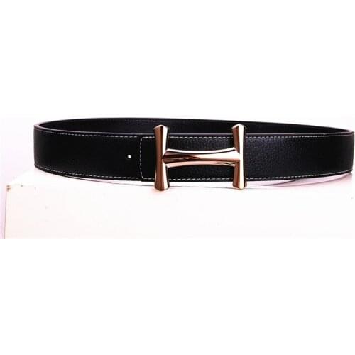 2021New Brand Design H Belts Mens High Quality what fashion Casual Realistic Leather H belt Buckl