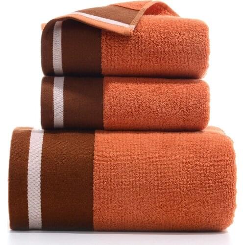 3PCS Towel Set 100% Cotton Large 1pc Bath Towel Bathroom 2pcs Hand Face Shower Towels Home For Adults Kids toalla de ducha