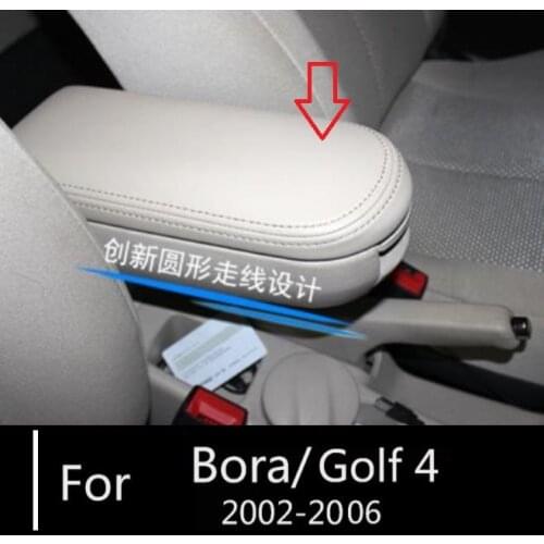 Customzied Decorated Microfibre Leather Center Armrest CoverI For Volkswagen Golf 4 Bora 2002 -2006 Handrail holster upgrades